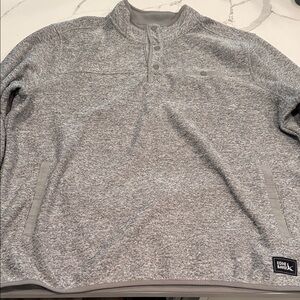 Eddie Bauer Men's Heather Gray Quarter-Zip Pullover